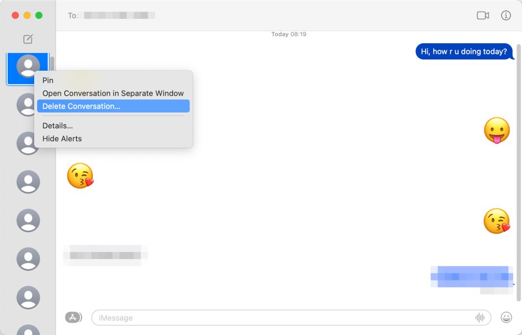 Delete A Conversation on Mac Delete A Conversation on Mac