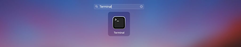 Search for Terminal