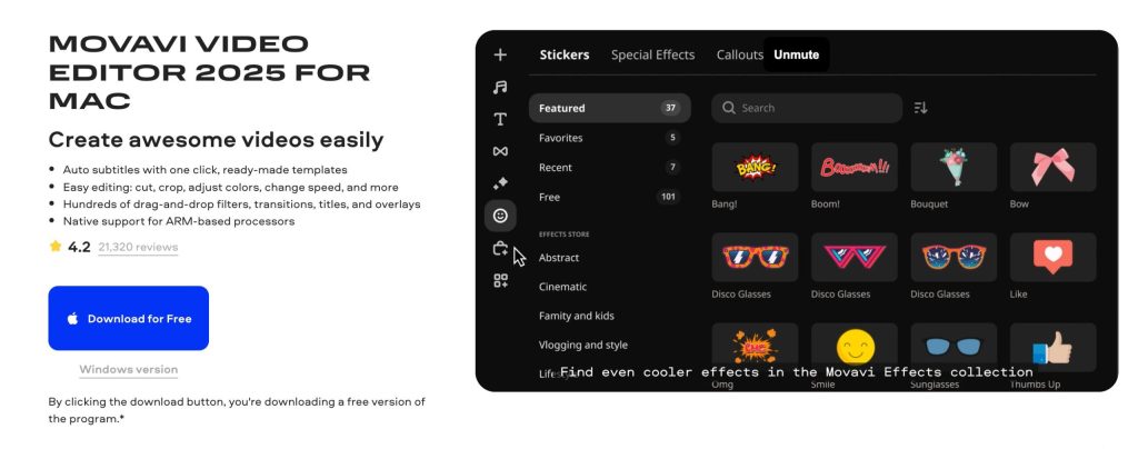 Create Videos with Movavi Video Editor